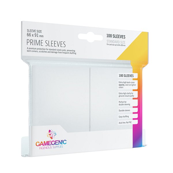 Gamegenic: 66x91mm Prime Sleeves White (100)
