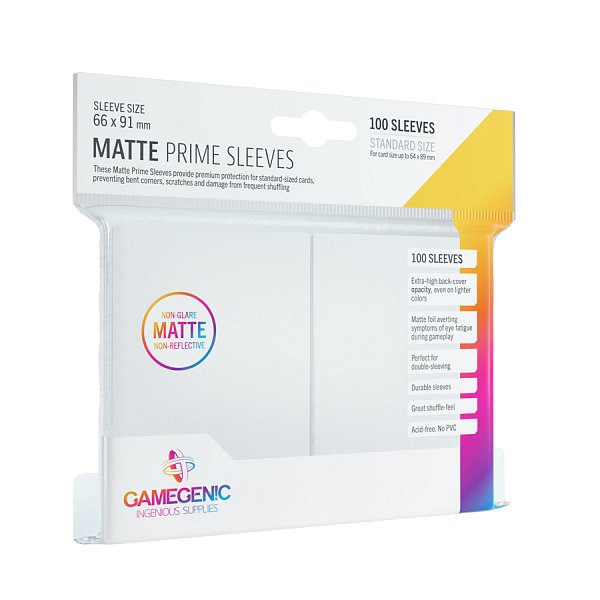 Gamegenic: 66x91mm Matte Prime Sleeves White (100)