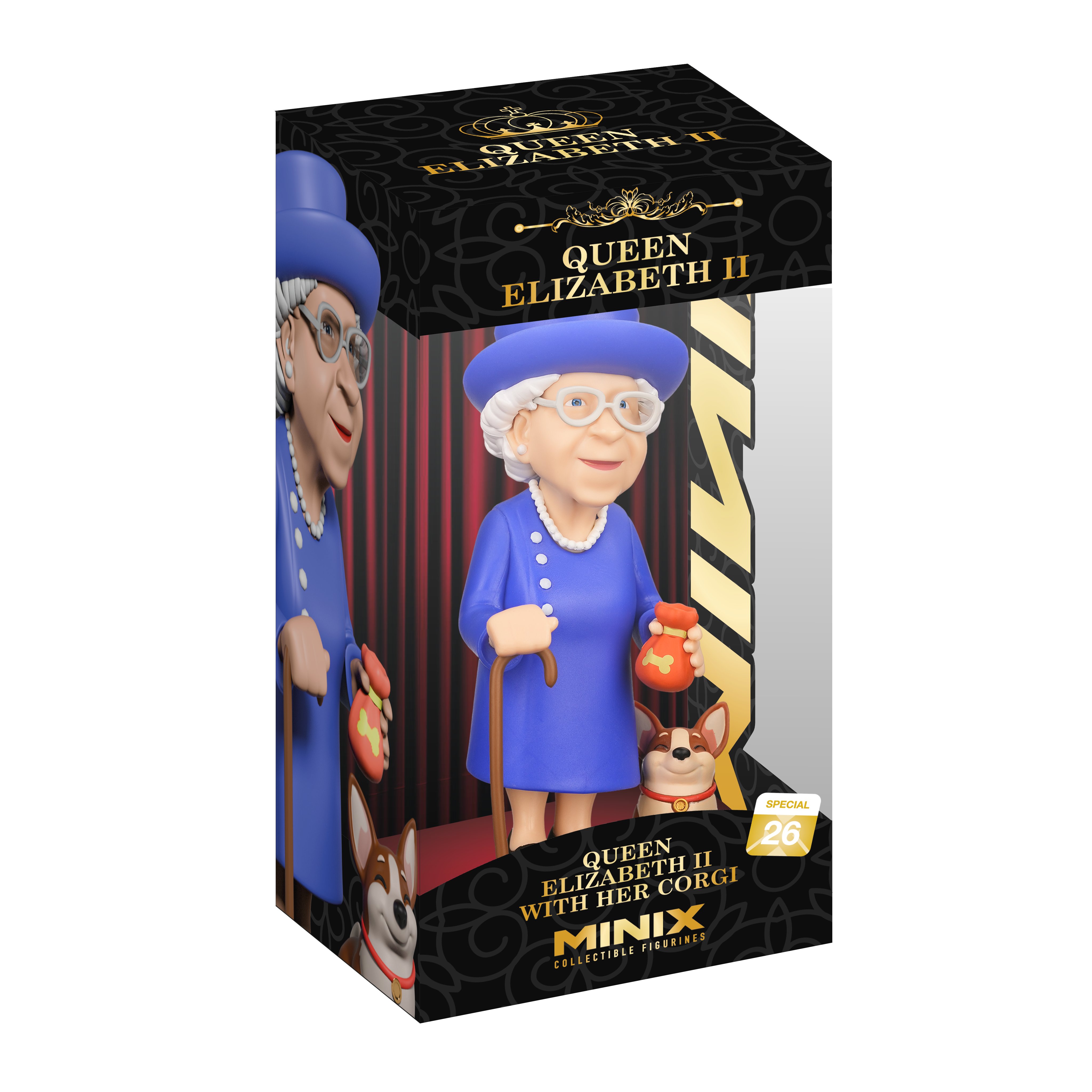 MINIX Icons: Royal Family - Queen Elizabeth II with Corgi